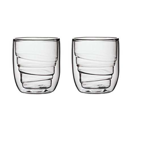 Set de 2 verres QDO Eléments Bois double-paroi 75 ml