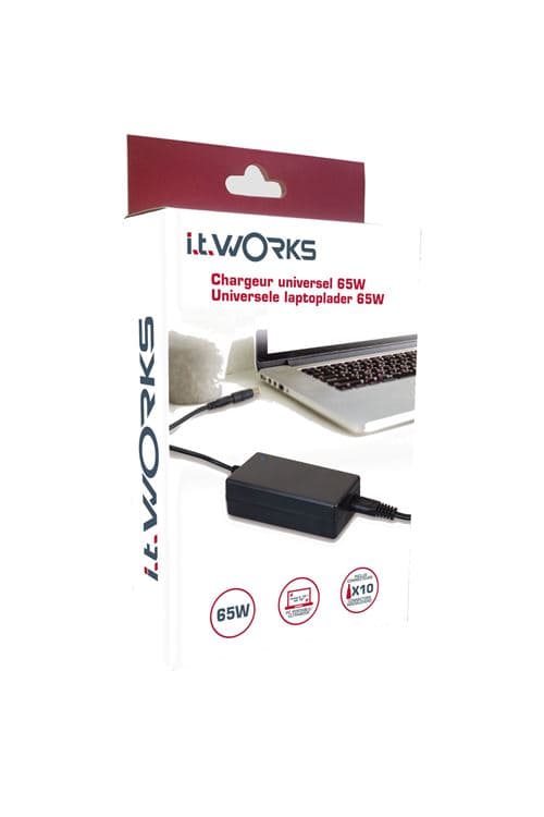 Chargeur pour PC Portable 65 Watts Itworks Noir