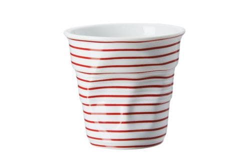 Gobelet 18 cl Revol Froissés Cappuccino Marinière Rouge