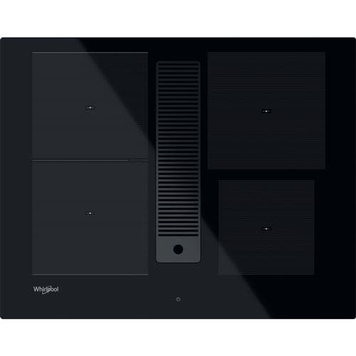 Plaque induction encastrable avec hotte intégrée Whirlpool WVH1065U KIT 7400 W Noir