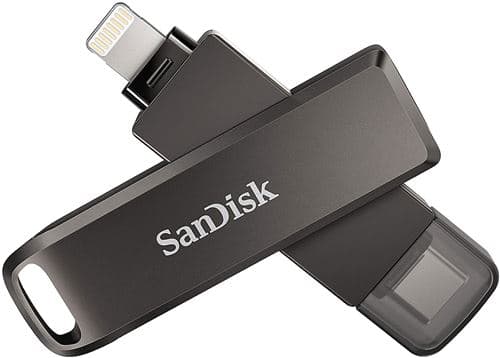 SanDisk iXpand® Luxe Clé USB 64 GB noir SDIX70N-064G-GN6NN Apple Lightning, USB-C® USB 3.1 (Gen 1)