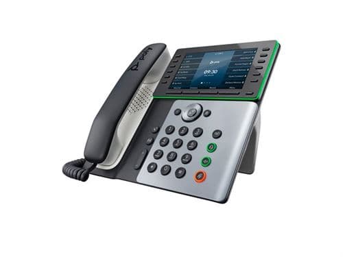 HP Poly Edge E500 - Téléphone VoIP avec ID d'appelant/appel en instance - (conférence) à trois capacité d'appel - SIP, SDP - 48 lignes - bleu nuit, blanc