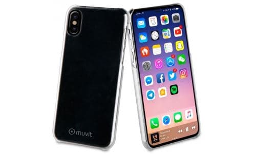 Muvit Crystal - Coque de protection pour téléphone portable - polycarbonate - transparent - pour Apple iPhone X, XS