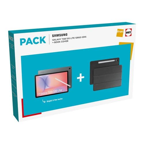 Pack Tablette Tactile Samsung Galaxy Tab S10 Lite 10,9" Wi-Fi 128 Go Anthracite + Book Cover