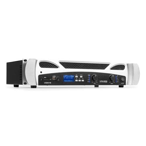Vonyx Vpa300 – Amplificateur Digital 2 X 150 W, Bluetooth, Mp3/usb/sd Avec Télécommande