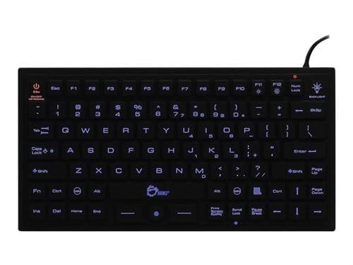 SIIG Industrial/Medical Grade Washable Backlit Keyboard with Pointing Device - Clavier - lavable - rétroéclairé - USB - QWERTY - noir