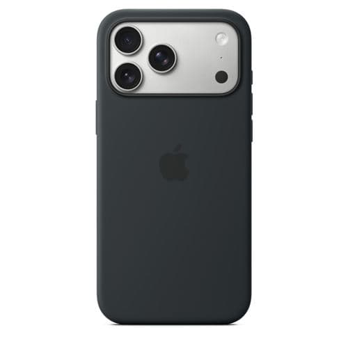 Coque Apple en silicone avec MagSafe noir pour iPhone 17 Pro Max