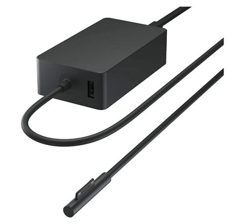 Chargeur Alimentation Microsoft 65W noir pour Surface Pro et Surface Laptop