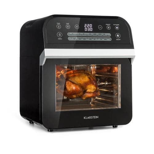 Friteuse à air chaud - Klarstein AeroVital Cube - Cuisson sans huile - 1600W / 12L - Noir