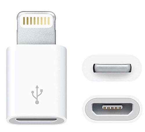 INECK® Adaptateur Lightning Vers Micro-Usb Femelle pour Apple iphone 5, 6, 7 - Blanc