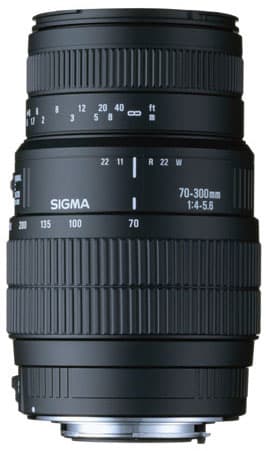 Objectif reflex Sigma DG 70 - 300 mm f/4 - 5.6 Macro, Monture Canon
