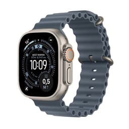 Apple Watch Ultra 3 GPS + Cellular 49mm Boitier en Titane Naturel avec Bracelet Océan bleu maritime