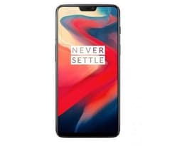 OnePlus 6 - 4G smartphone - double SIM - RAM 8 Go / 128 Go - écran OEL - 6.28" - 2280 x 1080 pixels - 2x caméras arrière 16 MP, 20 MP - front camera 16 MP - noir minuit