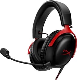 Casque audio filaire HyperX Cloud III pour PC/PS5/Xbox Series X/S/Xbox One/Nintendo Switch/Mac/Mobile Noir et rouge