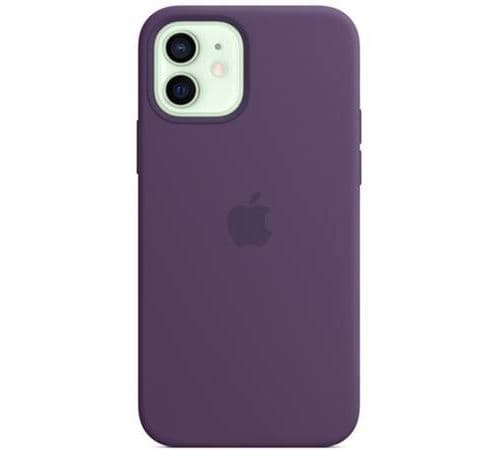 Coque en silicone avec MagSafe pour iPhone 12 Pro Max Améthyste