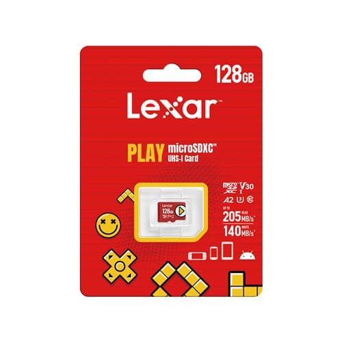 Carte mémoire Lexar microSDXC™ UHS-I Cards Play 128 Go Rouge