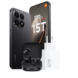 Pack Smartphone Xiaomi 15T 6,83" 5G Double Nano SIM 256 Go Noir conçu avec Leica + Chargeur 67 W + Ecouteurs Redmi Buds 6 Active Noir