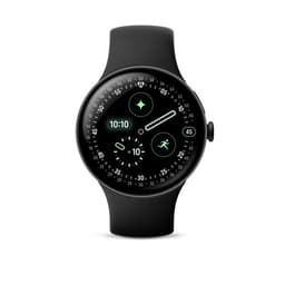 Montre connectée Google Pixel Watch 4 45 mm Bluetooth Noir Mat avec bracelet sport fluoroélastomère Noir Volcanique