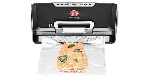 Rommelsbacher machine sous vide vac 485 top appareil de mise sous vide avec compartiment à rouleau et couteau à découper noir/argenté
