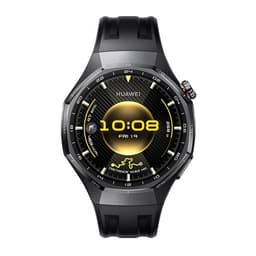 Montre connectée Huawei Watch GT6 Pro 46 mm Bluetooth Titane noir avec bracelet fluoroélastomère Noir