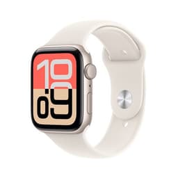Apple Watch SE 3 GPS 44mm Boitier en Aluminium Lumiere Stellaire avec Bracelet Sport Lumiere Stellaire M/L