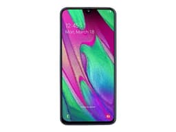 Samsung Galaxy A40 - 4G smartphone - double SIM - RAM 4 Go / Mémoire interne 64 Go - microSD slot - écran OEL - 5.9" - 2340 x 1080 pixels - 2x caméras arrière 16 MP, 5 MP - front camera 25 MP - blanc
