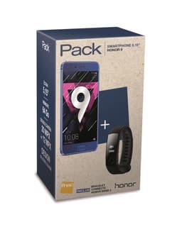 Pack Fnac Smartphone Honor 9 Double SIM 64 Go Bleu + Bracelet connecté Band 3 Noir