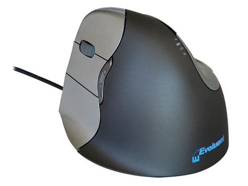 Bakker Elkhuizen Evoluent Vertical Mouse - Souris verticale - pour gauchers - optique - 5 boutons - filaire - PS/2, USB