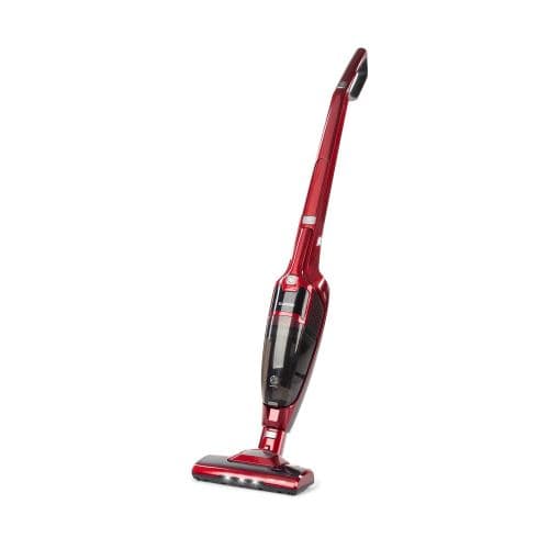 Klarstein TurboHybrid Aspirateur traineau / à main sans sac & sans fil - éclairage LED - batterie 2200mAh - rouge