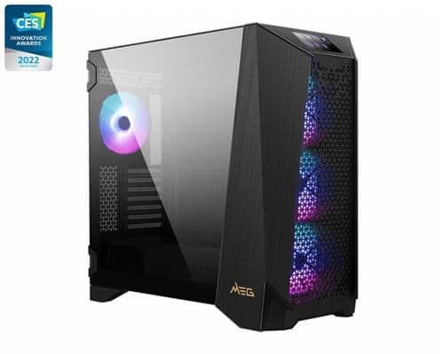 Boîtier PC gaming MSI MEG PROSPECT 700R moyen tour noir ARGB avec panneau latéral verre trempé