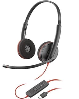 HP Poly Blackwire 3220 - Blackwire 3200 Series - micro-casque - sur-oreille - filaire - USB-C - noir - Certifié Skype, certifié Cisco Jabber, Certifié Avaya, certifié UC