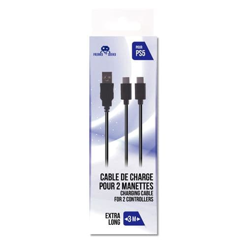 Cable De Recharge 3M Pour 2 Manettes PS5 Type C