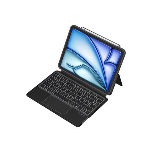 Etui clavier Azerty MW Quick Note pour iPad Air 11" M2 2024 et iPad Air 10.9" 4ème génération 5ème génération 2020 et 2022 Noir