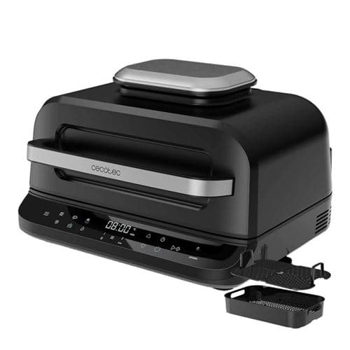 Cecotec Friteuse à Air Grill sans Huile de 6 L Cecofry FireDome 6000. 2400 W, 6 Modes de Cuisson et 4 Niveaux Grill, Thermostat Réglable, Comprend une Sonde de Température et des Accessoires