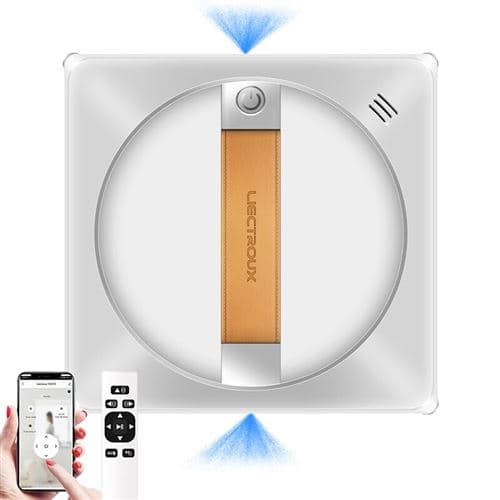 Robot Lave-Vitre Liectroux YW710,double pulvérisation d'eau,serpillière intelligente, aspirateur robot pour le sol, les fenêtres et les murs de la maison,fonctionnement sans rebord,carte AI, Contrôle des App