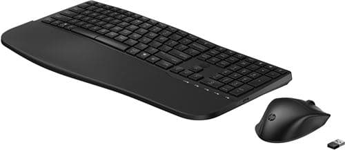 HP 685 - Ensemble clavier et souris - bi-mode, agencement à 3 zones, multi-appareils, 23 touches programmables, détection automatique du système d'exploitation, déplacement des touches à profil bas - full size - sans fil - Bluetooth, 2.4 GHz - Franç