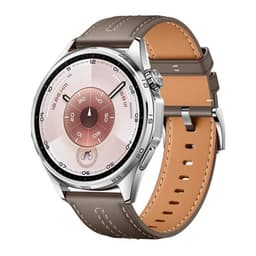 Montre connectée Huawei Watch GT 6 46 mm Argent (bracelet marron)