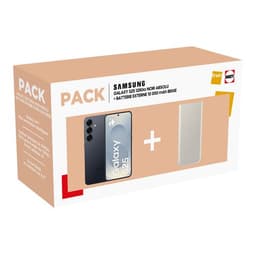 Pack Smartphone Samsung Galaxy S25 6,2" 5G Nano SIM 128 Go Noir Absolu + Batterie externe Samsung Galaxy 10000 mAh Beige