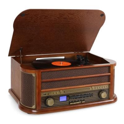 Platine Vinyle auna RM1-Belle Epoque 1908 Retro Stereo CD MP3 USB