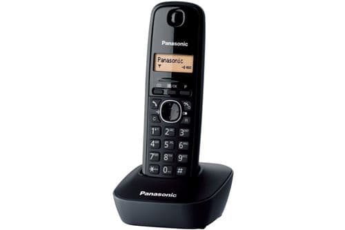 Panasonic KX-TG1611FRH - Téléphone sans fil avec ID d'appelant - DECT\GAP - (conférence) à trois capacité d'appel - noir