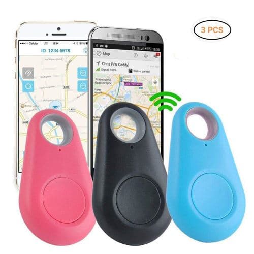 Alpexe Pack de 3 Trackers GPS Traceur Bluetooth alarme anti perte anti-vol (couleurs aléatoires)