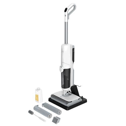 Aspirateur balai laveur sec et humide avec double rouleaux Hoover HW5 HW500 011 150 W Blanc et Gris