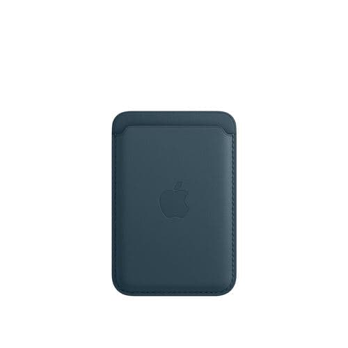 Porte-cartes en cuir Apple Magsafe Bleu baltique