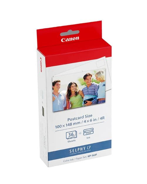 Pack Cartouche d'encre Canon Noir + Papier Canon KP36IP