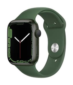 Apple Watch Series 7 GPS, boîtier Aluminium Vert 45mm avec Bracelet Sport Trèfle