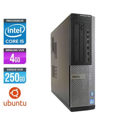 Unité centrale Dell Optiplex 7010 Desktop - Noir - Intel Core i5-3470 / 3.20 GHz - RAM 4 Go - HDD 250 Go - DVDRW - Gigabit Ethernet - Ubuntu - Linux