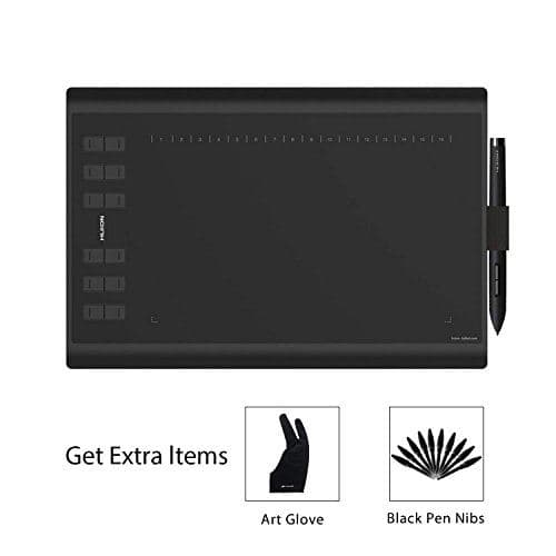 Huion Micro USB Dessin Grande Taille Tablette Graphique avec 8G SD Card et Stylet Rechargeable -Nouveau 1060 Plus Version Améliorée