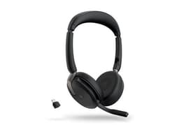 Jabra Evolve2 65 Flex MS Stereo - Micro-casque - sur-oreille - Bluetooth - sans fil - Suppresseur de bruit actif - USB-C - noir - Certifié pour Microsoft Teams