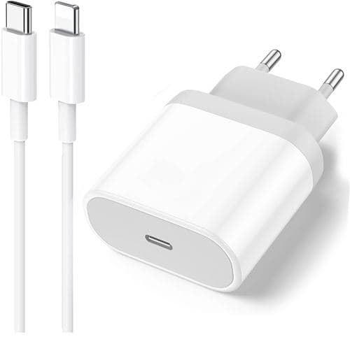 Chargeur Rapide iPhone 13 - 13 MINI - 13 PRO - 13 PRO MAX - 20W + Câble 1 mètre USB C Lightning - Straße Tech ®