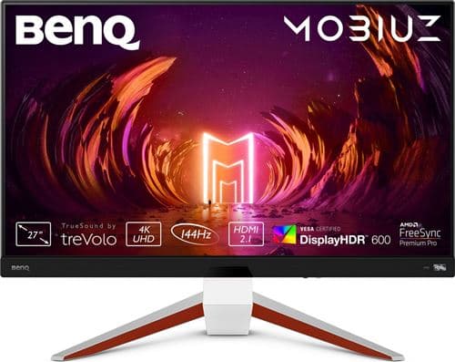 BenQ Mobiuz EX2710U - Écran LCD - 27" - 3840 x 2160 4K @ 144 Hz - IPS - 600 cd/m² - 1000:1 - DisplayHDR 600 - 1 ms - 2xHDMI, DisplayPort - haut-parleurs avec subwoofer